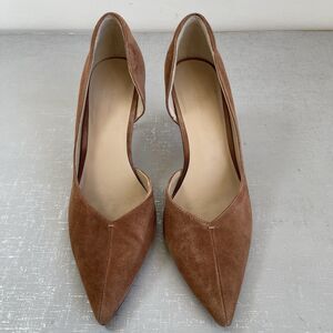 Banana Republic Brown Suede Pointed Toe Heels 9 M Preppy Party Classic Pumps